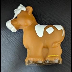 Fisher Price Little People BROWN SPOTTED COW Animal Farm Zoo Ark for Farmer